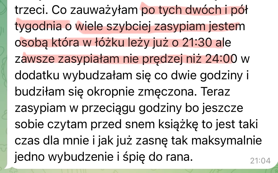 Opinia kursantki — lepszy sen po kursie